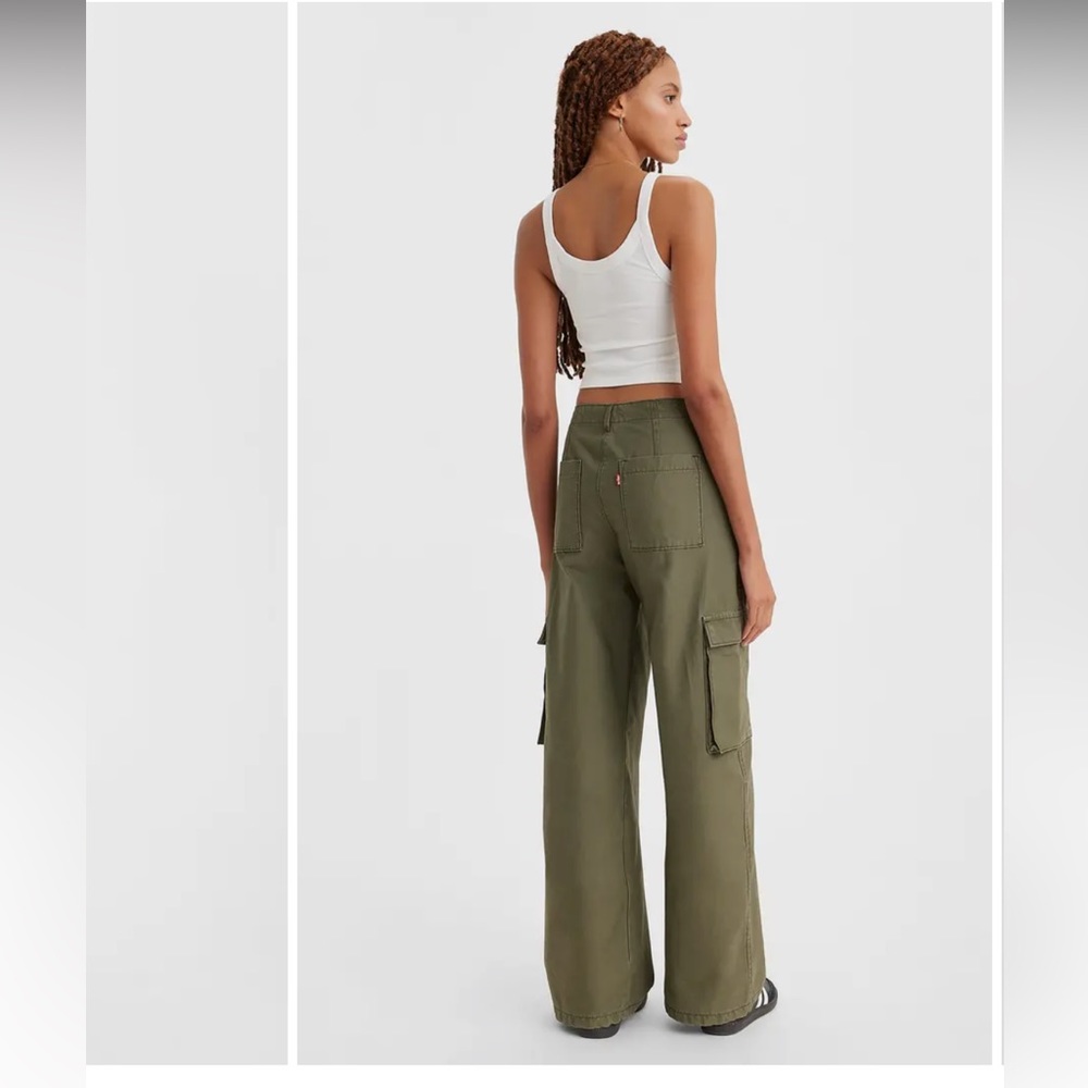 Levi’s Baggy Cargo Pants size 27 in olive green - Picture 4 of 9